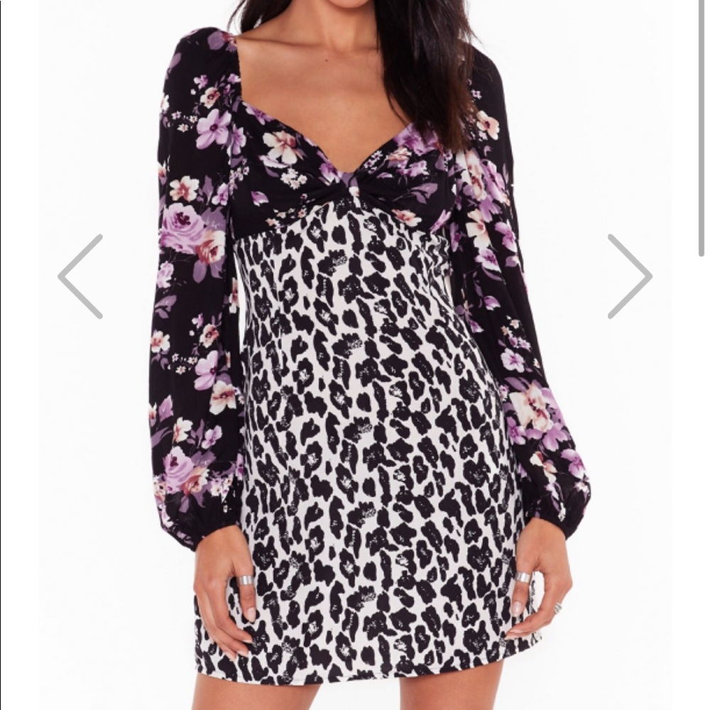 NASTY GAL  Let’s Grow Wild Printed Dress Size 2